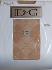 Dancing Girl One Size Diamond Dot Patterned Tights in a Natural Shade