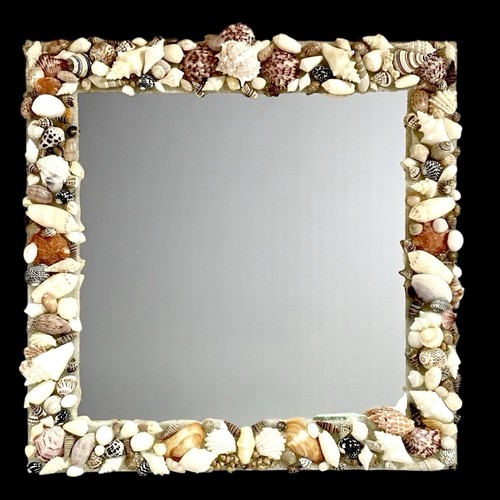Square seashell mirror - square,