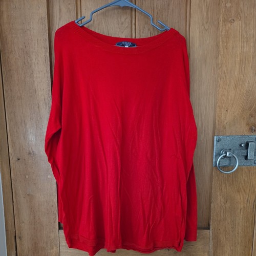 Joules red plain thin knit - joules,