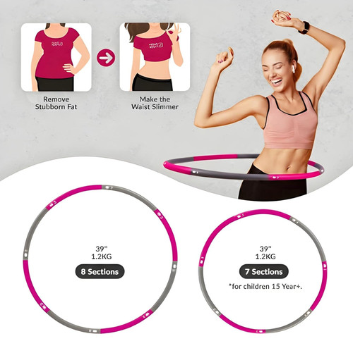Collapsible 1kg weighted hula - collapsible,