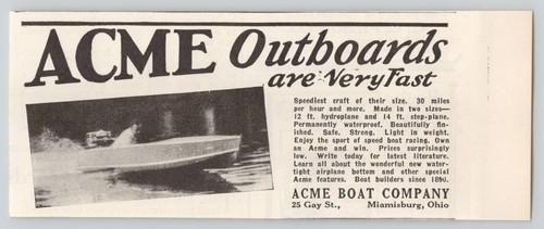 Acme outboards - acme, boat