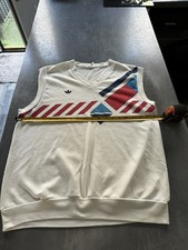 Vintage Adidas Originals Lendl Tank Top Sweater Medium White Blue Red Tennis