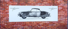 VW KARMANN GHIA   large  CUT AWAY PVC BANNER