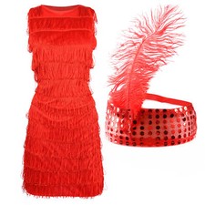 Red Flapper Dress 1920's