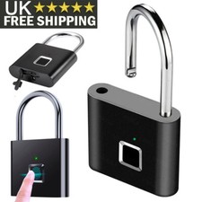 Fingerprint Lock Keyless Waterproof Anti-Theft Smart Lock Fingerprint Padlock UK