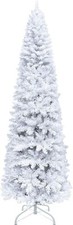 Slim Christmas Tree Pencil Pine Artificial Bushy XMAS Decoration 4FT 6FT 7FT 8FT
