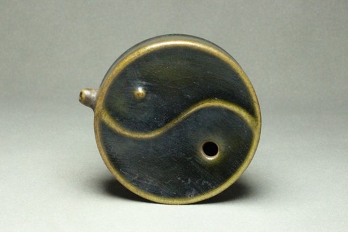 Chinese brown glazed inkstone - brown-glazed,