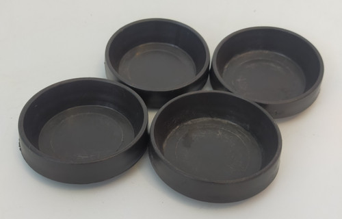 Brown plastic caster - brown,