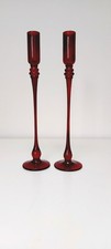 Vintage Elegant Tall Red Glass
