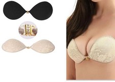 Lace Silicone Adhesive Stick On Push Up Gel Strapless Invisible Bra Backless