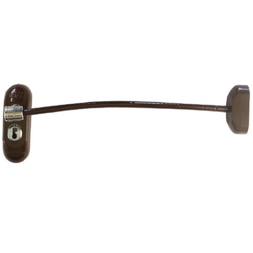 Dark brown window restrictor - window,