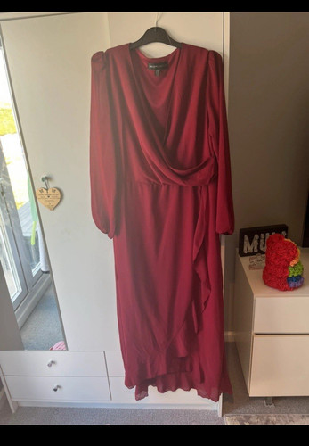 Mela london burgundy - mela, ruffle