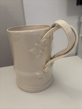 Staffordshire Mug the Yorkshire Post Leeds Vintage Classical Creamware Tankard