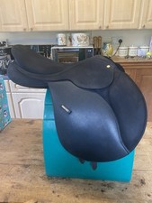 Wintec Pro Jump Saddle 17 1/2” Cair Black ,Red Wide Gullet Fitted VGC