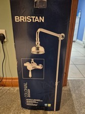 Bristan Colonial 2 Exposed Traditional Shower Mixer + Rose + Rigid Riser 110-155
