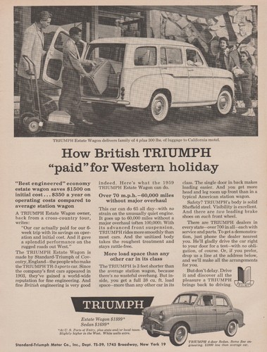 1959 triumph estate wagon - triumph,