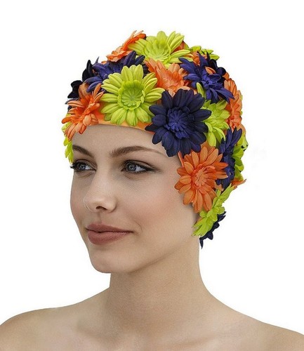 Ladies fashy swim cap retro - swim,