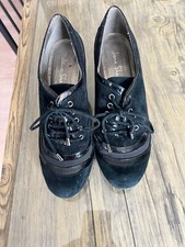 REDUCED Jane Shilton size 39 Suede/Patent Lace up 3" Heel Ladies Shoes