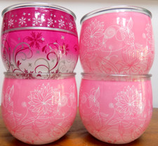 EMPTY GLASS BOWL STYLE CANDLE TEA LIGHT HOLDERS WASHED CLEANED EX GLADE VGC