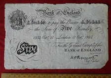 Bank of England White £5 *