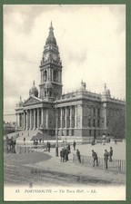 Portsmouth LL Number 15. The Town Hall, Fine Vertical Hampshire LL c1908