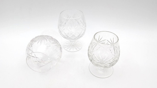 Vintage cut crystal brandy - cut,