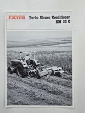 FAHR KM22C TURBO MOWER CONDITIONER SALES BROCHURE
