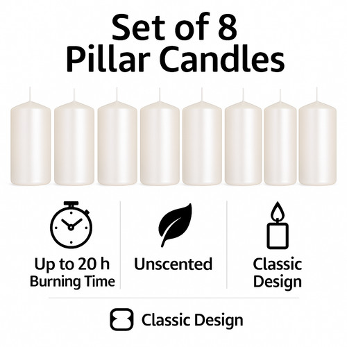 Pack pillar candles 10 - pack, of