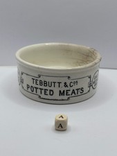 Old Teabutts advertising potted meat dish (a)