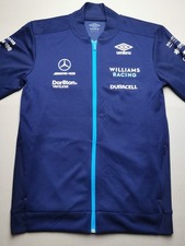 WILLIAMS RACING F1 TEAM Mens UK M Team Issue 2022 Top (VGC) Blue Full Zip Pocket