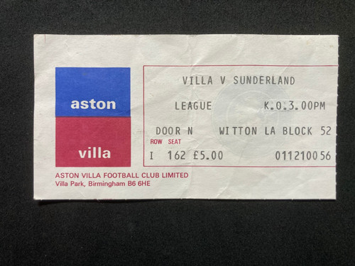Aston villa sunderland - aston,