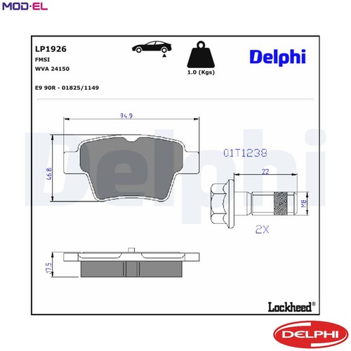 Brake pad set disc - brake,