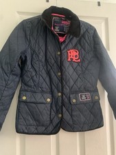 Paul’s Boutique Quilted Jacket Girl Size Medium Blue And Pink