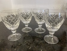 Set of 5 Hand Cut Lead Crystal