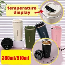 Smart Insulated Travel Coffee Mug Cup Thermal Stainless Steel Flask Vacuum UK