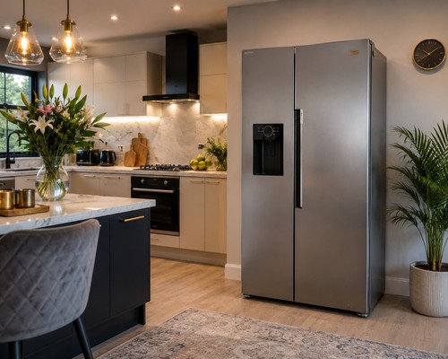 Beko fridge freezer american - fridge,