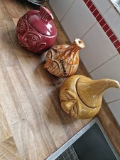Vintage Face Pots Of Beetroot