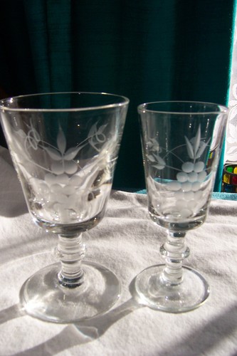 Glasses vintage crystal - 10,