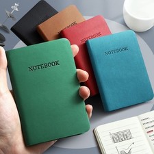 1X Mini Notebook A7 Portable Mini Portable Small Diary Pocket Book Thick Leather
