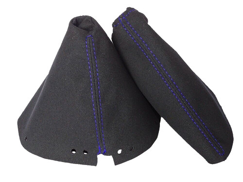 Black faux suede gear - suede,