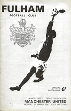 Football Programme>FULHAM v MAN UTD Mar 1967