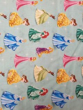 Disney Princesses fabric UK fat quarter 18" x 22" approx 100% cotton material