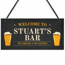 Home Bar Personalised Sign For