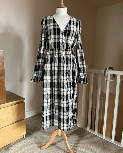 Monki wrap dress - sz, black