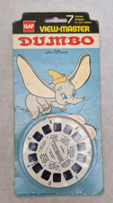 Gaf Viewmaster Dumbo Single Reel On Card - Disney - Good Condition