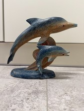 Graven Wooden Dolphin Figurine