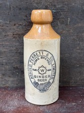 59064 Old  Vintage Antique Printed Ginger Beer Bottle Perrett Stroud Cheltenham