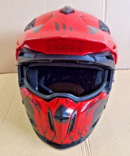 MT Streetfighter SV DarknessOpenface motorcycle helmet - Black/Red- RIPPED STRAP