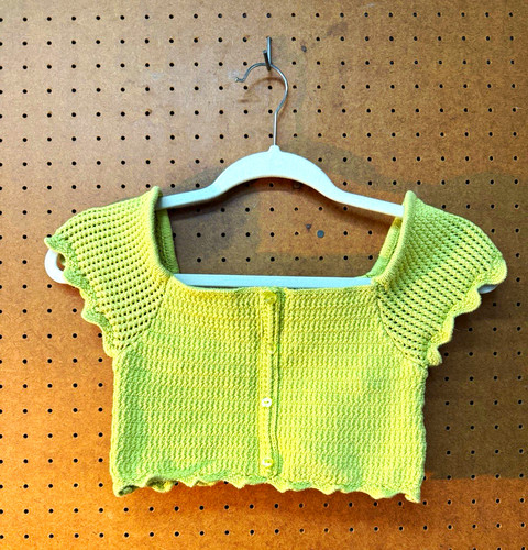 Zara women yellow crochet - zara,
