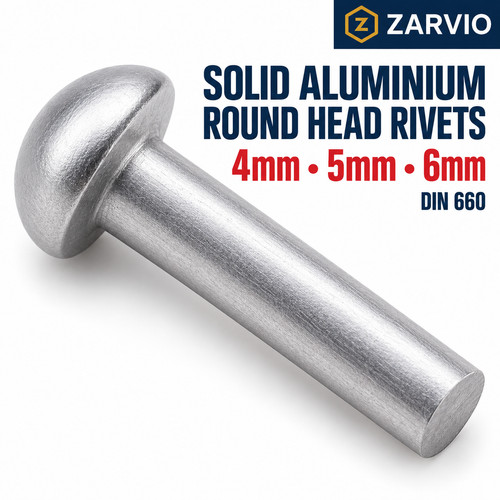 Solid aluminium round head - round,